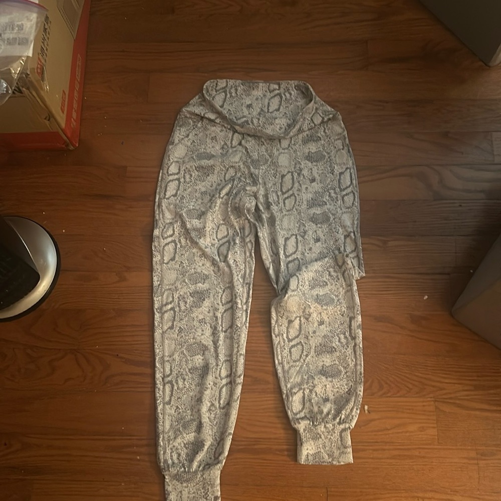 Snake pattern joggers